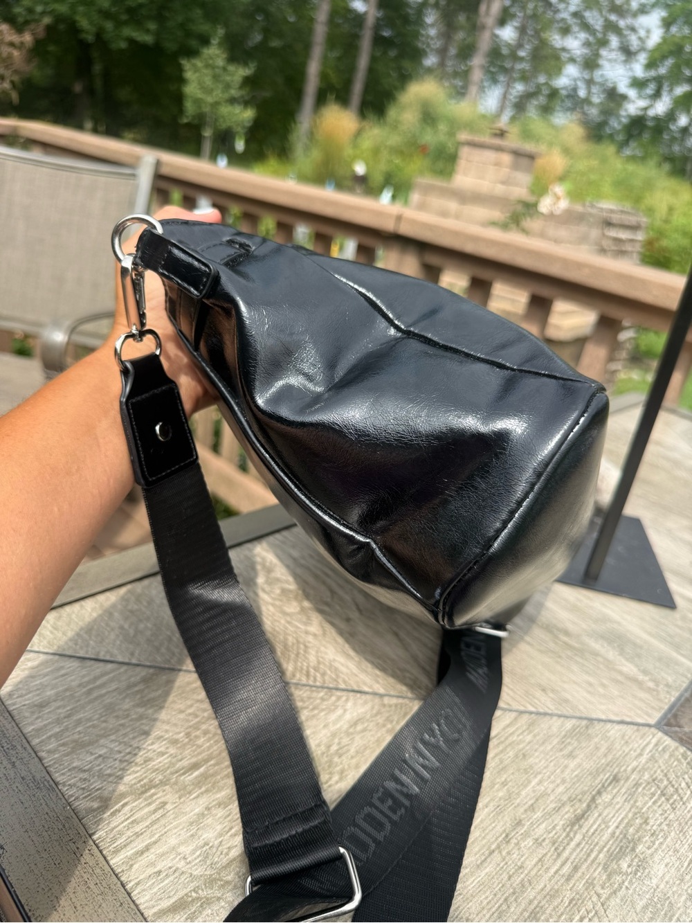 NWOT Madden NYC Top Handle Black Satchel Handbag - Picture 5 of 11